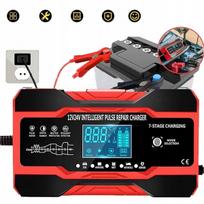 Akumuliatorių įkroviklis su LCD, 12V/24V, 10A, su atkūrimo funkcija