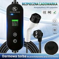 Nešiojamas elektromobilio įkrovimo laidas, Tipas 2, 16A, su LCD ekranu