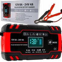Automobilinis akumuliatoriaus pakrovėjas 12V/24V 8A su remonto funkcija