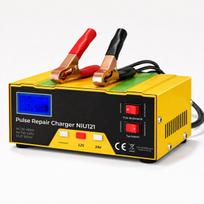 Automobilio akumuliatoriaus įkroviklis 12V/24V su LCD ekranu