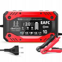 Akumuliatorių įkroviklis EAFC, 12V/24V, 10A, LCD ekranas, su remonto funkcija