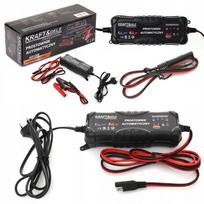 Automobilinis mikroprocesorinis pakrovėjas KRAFT, LCD, 6V/12V, įkraunamas