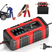 Automatinis akumuliatorių įkroviklis 12V, 6A, su LCD, tinka LiFePO4, AGM, GEL