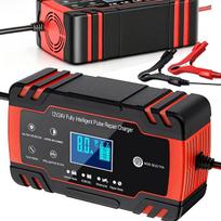 Automobilinis akumuliatoriaus įkroviklis 12V/24V 8A su mikroprocesoriumi