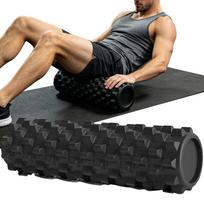 Lengvas juodas 3D putplasčio masažinis volelis sportui ir mankštai