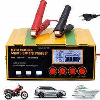 Akumuliatorių įkroviklis AGM 12/24V su LCD ekranu ir Start-Stop remonto funkcija
