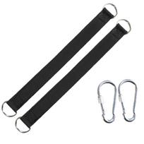 Single Layer Camping Hammock Slings Large Bearing Load Bar Hanging Straps Tree Swing Straps  Gym 150cm juoda