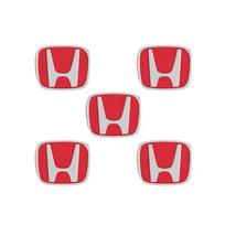 5/10vnt. Automobilio nuotolinio rakto aliuminio logotipo lipdukas Honda Civic Fit Jazz Accord CRV HRV City Odyssey Passport Pilot Vezel Insight white