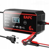 Akumuliatoriaus įkroviklis 12V 6A su LCD ekranu, automatinis, tinka motociklams