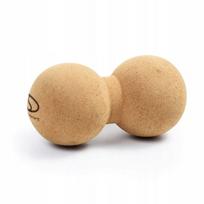 Dvigubas kamštinis masažo volelis „Peanut“, ekologiškas