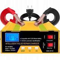 Automatinis akumuliatoriaus įkroviklis su LCD, 12V/24V, 10A