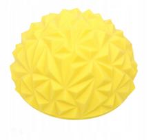 Pusrutulio formos sensorinis ežiukas pėdų masažui, 16 cm, geltonas