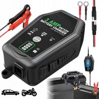 Automobilių ir motociklų akumuliatorių įkroviklis 6V/12V, 3A, SMART
