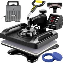 VEVOR Heat Press Machine 12 x 15 Inch 5 In 1 Shirt Printing Machine 360 degrees Rotation Swing Away Heat Press 5 In 1 Heat Press 1000W Sublimation juoda