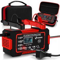 Automatinis 12V akumuliatoriaus įkroviklis su remonto funkcija, dėklas
