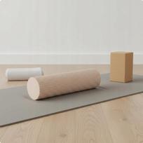 Pilates putų volelis nugarai, vidutinio kietumo, rudas, 45x10 cm