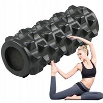 Putų masažo volelis FITNES EVA 32 cm, juodas