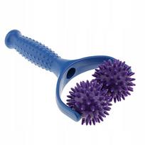 Rankinis masažo volelis „Spiky“, mėlynos ir violetinės spalvos