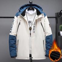 Vyriška stora šilta žieminė striukė Lauko parkas Drabužiai su gobtuvu Juodi Patchwork Plus Velvet Fashion Oversize 8XL 9XL paltas 7XL smėlis