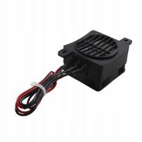 Šildytuvas su 12V DC ventiliatoriumi, termostatu, 12V/70W, 24V