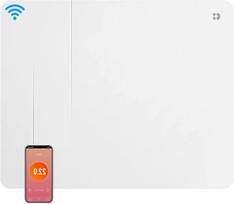 Keraminis inercinis šildytuvas su folija, 1000 W, 10–15 m², WiFi