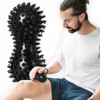 Dvigubas masažo kamuoliukas su iškilimais DrFit