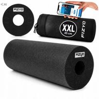 Masažinis volas nugarai ir blauzdoms, EPP, 45 cm, juodas