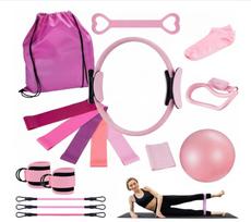 Pilates pratimų rinkinys Lameico, 18 dalių, su pasipriešinimo gumomis