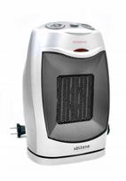 Keraminis ventiliatorius 1500 W su termostatu, 2 galios režimai, sidabrinis
