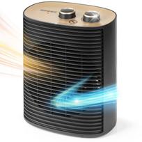 Elektrinis ventiliatorinis šildytuvas, 2000 W, su termostatu, 3 režimai, juodas