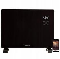 Elektrinis keraminis konvektorius su WiFi, stiklinis, 1500 W