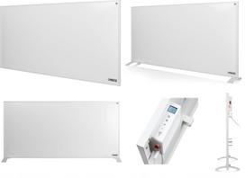 Infraraudonųjų spindulių šildytuvas ULTRA PANEL su Wi-Fi, pastatomas arba tvirtinamas prie sienos