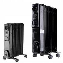 Alyvos radiatorius 1500W, 7 sekcijų, su termostatu, juodas