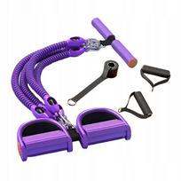 Atsparumo guma su pedalais, violetinė, iš latekso