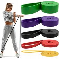 5 stiprių kūno rengybos guminės juostos POWER BAND rinkinys