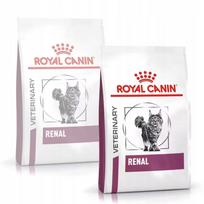 Sausas kačių maistas Royal Canin Veterinary Renal, 2 x 400 g, inkstų funkcijai