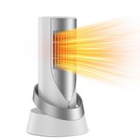 Mini keraminis šildytuvas PTC, 1200 W, su termostatu, tylus 45 dB