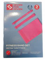 Fitneso juostų rinkinys SEVEN FOR SEVEN, 3 vnt., rožinės