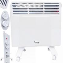 Elektrinis aliuminio konvektorius Strong 1750W, montuojamas prie sienos, su ratukais