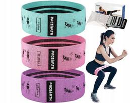 Atsparumo juostų rinkinys kojų pratimams PACEARTH, 3 vnt., Bioder Fitness