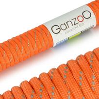 Paracord atspindinti virvė, 31 m, 4 mm, oranžinė, 150 kg