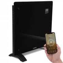 Elektrinis stiklinis šildytuvas su WiFi, 1000 W, juodas