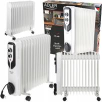 Alyvos radiatorius 2500W, 13 sekcijų, su ratukais ir termostatu