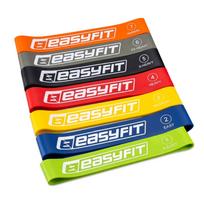 Guminės treniruočių juostos EasyFit BrightBand, 7 vnt. rinkinys