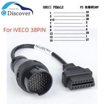 NAUJAS IVECO 38PIN OBD OBD2 Automobilio Jungties Kabelis 38 PIN IVECO į OBD2 16Pin Moteriškas Automobilio Diagnostikos Kabelis Tvirtas Sunkvežimiams Kodų Skaitytuvams 4 gray