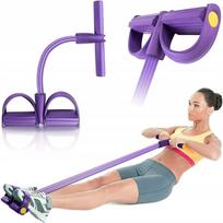 Kojų treniruoklis su 4 vamzdeliais ir pedalais, violetinis