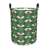 Individualus Orla Kiely Daugiagėlių Skalbinių Krepšys Sulankstomas Skandinaviškas Žaislų Drabužių Skalbinių Hamperis Sandėliavimo Dėžė Vaikams One Size beige