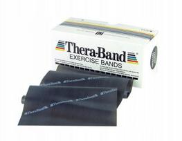 Guminė mankštos juosta THERA BAND, 2,5 m, juoda