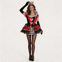 Širdžių Karalienės Kostiumas Moterims Alisa Stebuklų Šalyje Raudonos Širdies Karalienės Suknelė Helovino Cosplay Apranga M black
