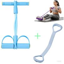 Fitneso pasipriešinimo juostų rinkinys: 6 vamzdelių pedalinis treniruoklis ir 8 fitneso juostos